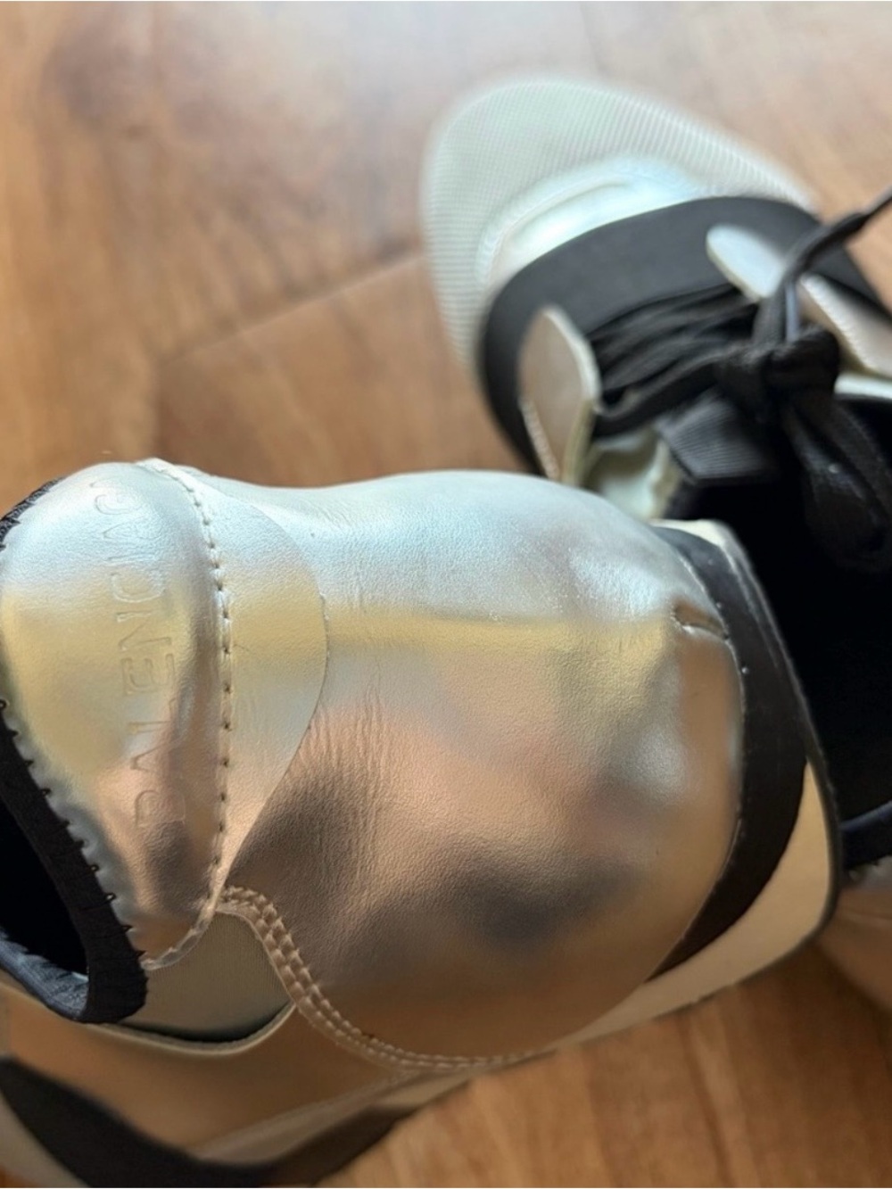 Balenciaga Race Runner Sneackers Metallic Silver Mesh M9/W11 - Picture 8 of 13